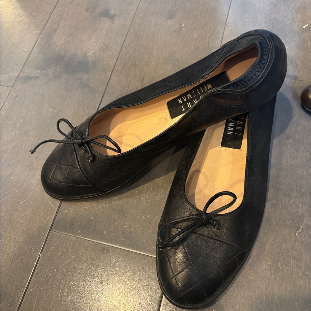 Stuart Weitzman Black Ballet Flats
